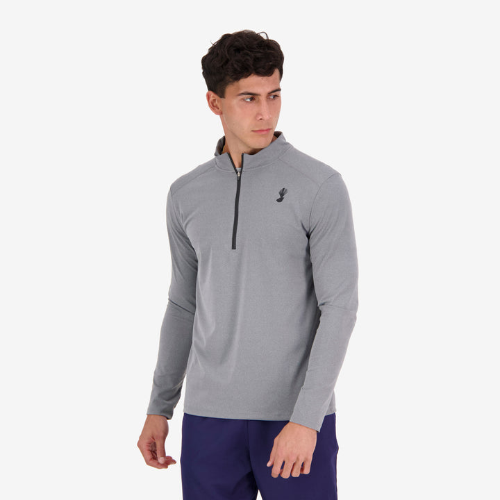 Men's Core 1/2 Zip Top - Grey Marle