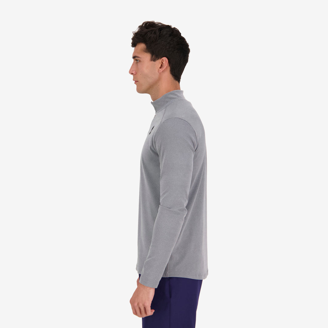 Men's Core 1/2 Zip Top - Grey Marle